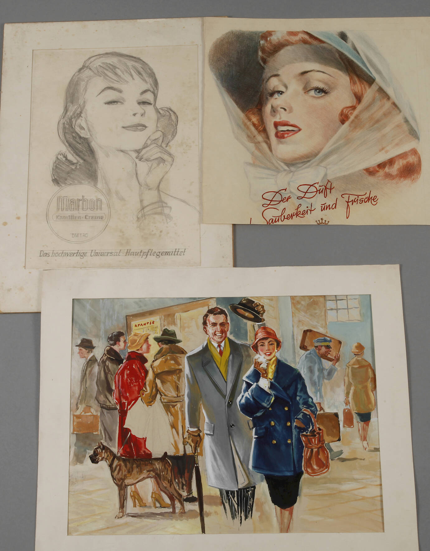 Paul Rudolph, attr., Drei Werbeentwürfe