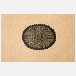 C. Staud, Feldweg mit blühenden Bäumen