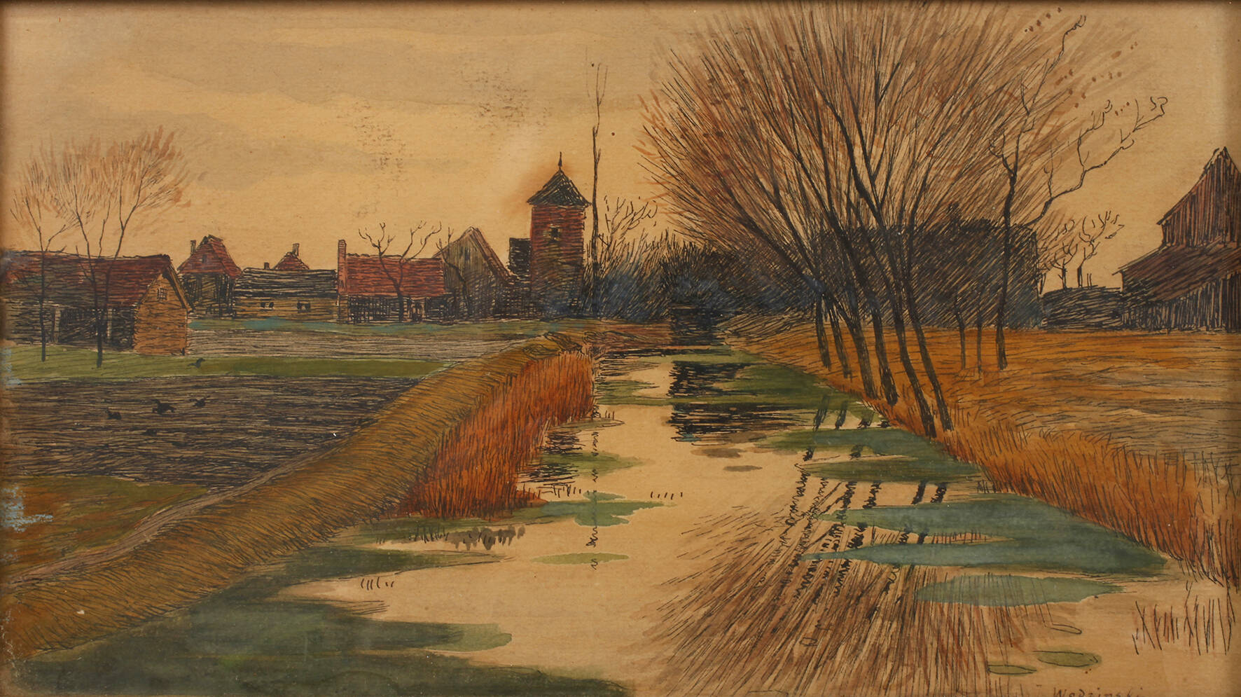 Józef Wodziński, Am Kanal