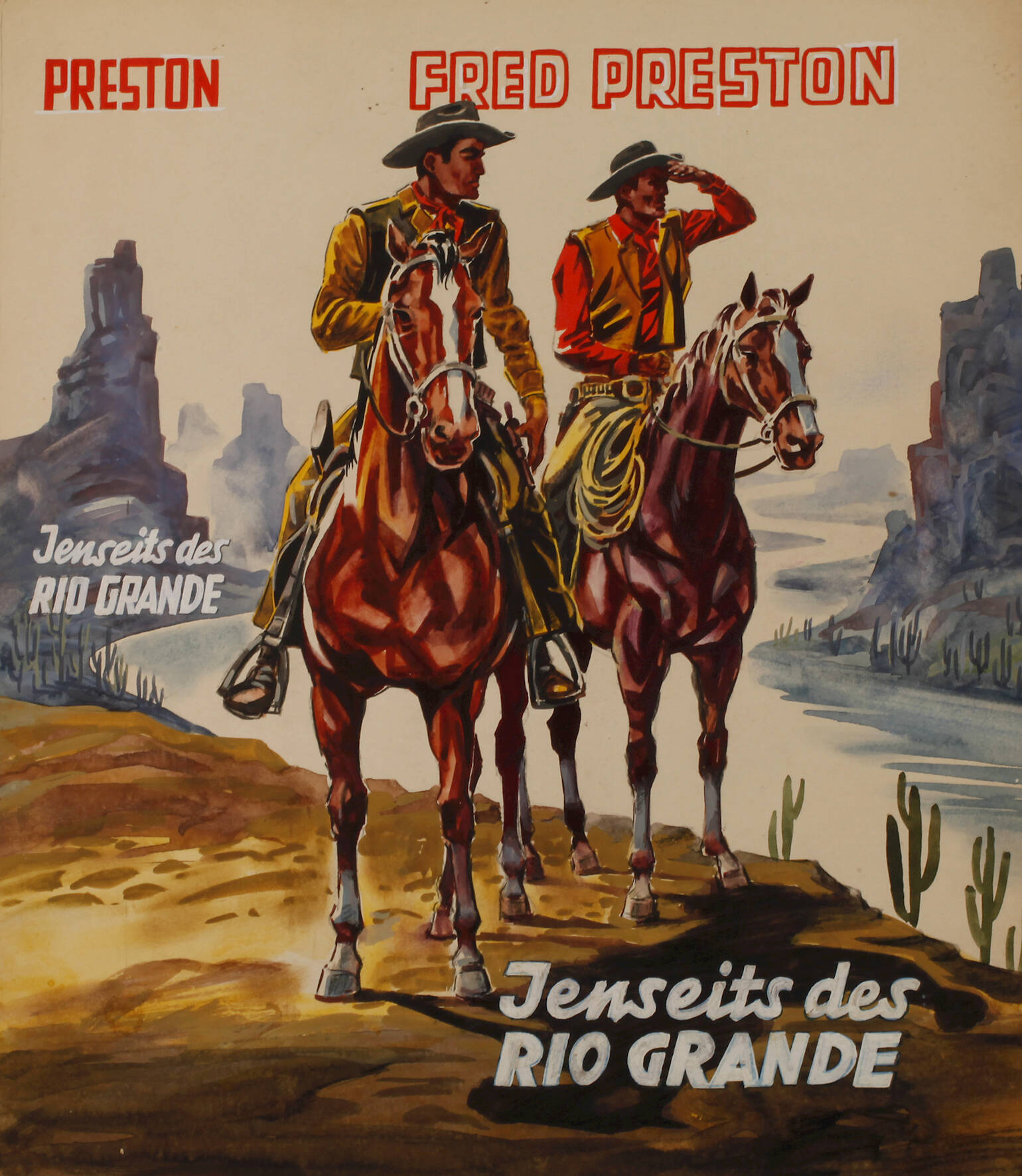 Umschlagentwurf für "Jenseits des Rio Grande"