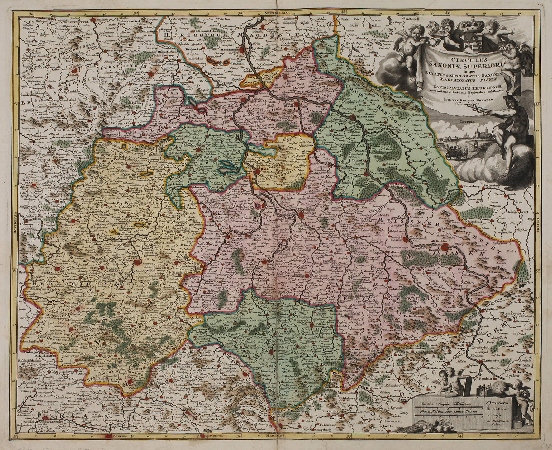 Johann Baptist Homann, Sachsenkarte