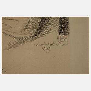 Prof. Ludwig Emil Grimm, Bildnis Bettina Brentano