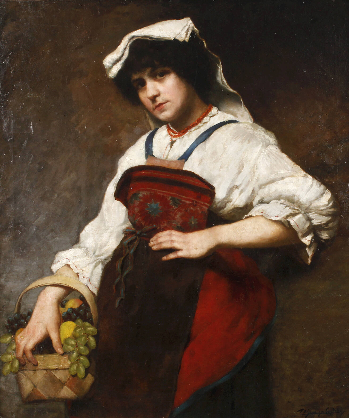 Ernst Oskar Simonson-Castelli, Junge Italienerin