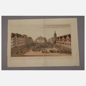 Der Marktplatz zu Leipzig am 18. Oktober 1813