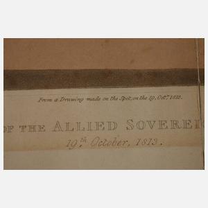 Der Marktplatz zu Leipzig am 18. Oktober 1813