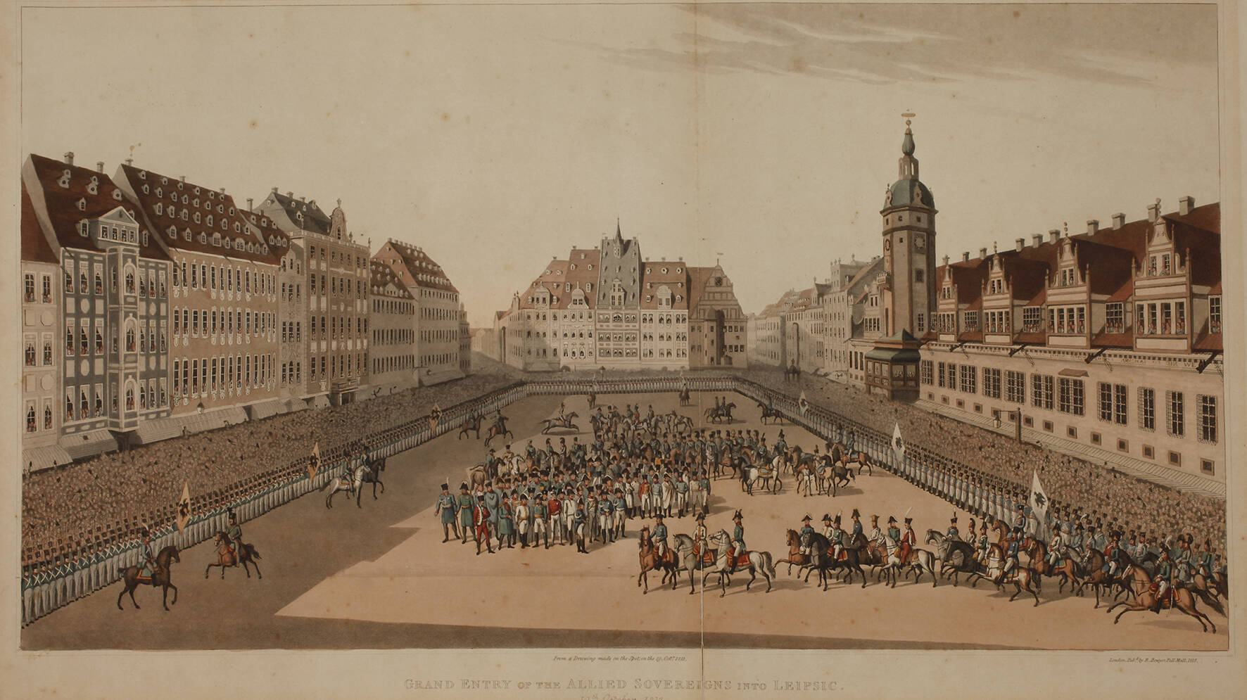 Der Marktplatz zu Leipzig am 18. Oktober 1813