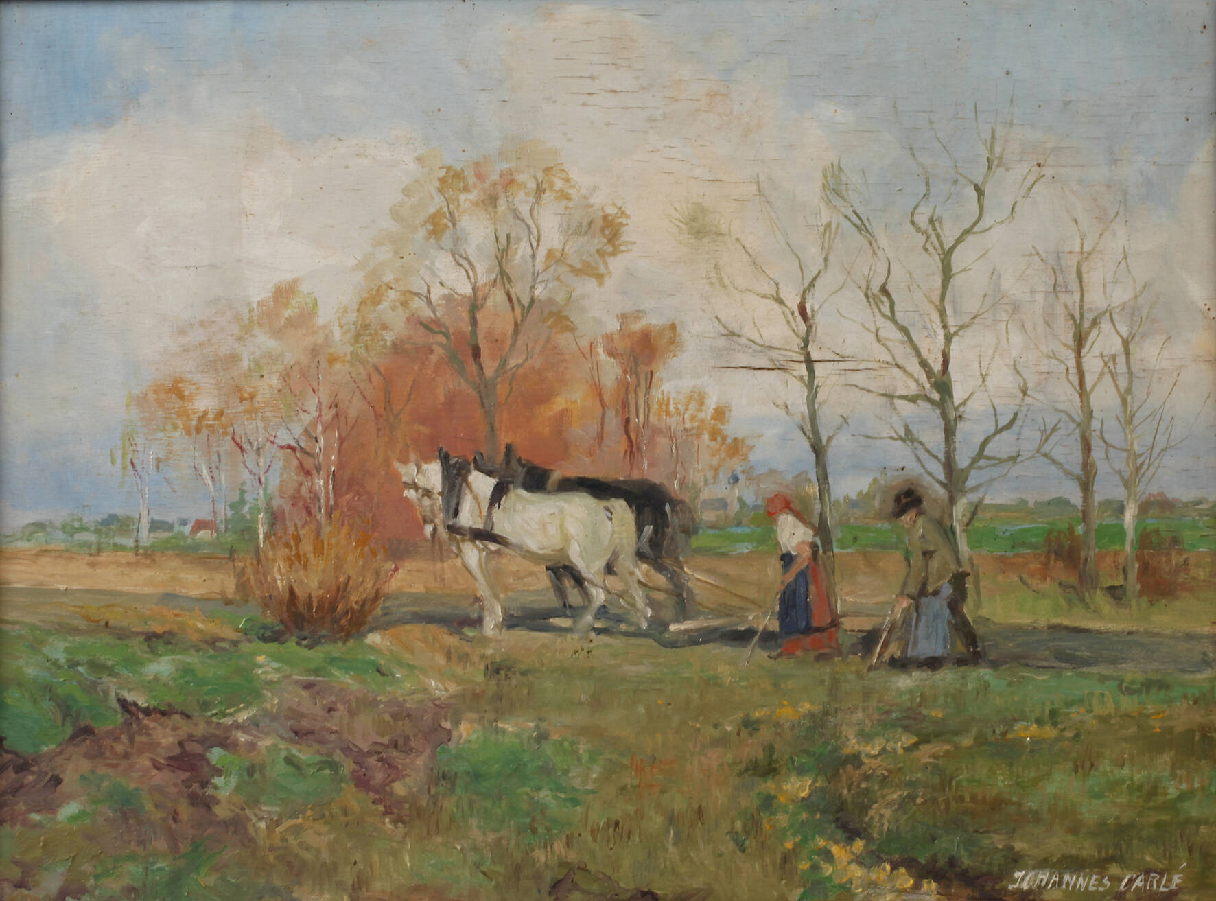 Johannes Carlé, Arbeit auf dem Feld