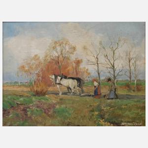 Johannes Carlé, Arbeit auf dem Feld