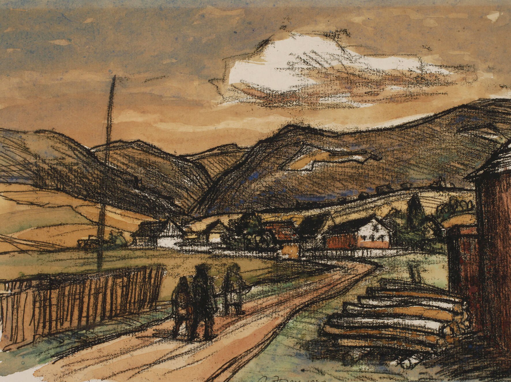 Rosso Hugo Majores, "Thüringer Landschaft"