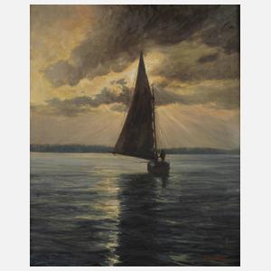 Hans Münnich, Segelboot auf dem See