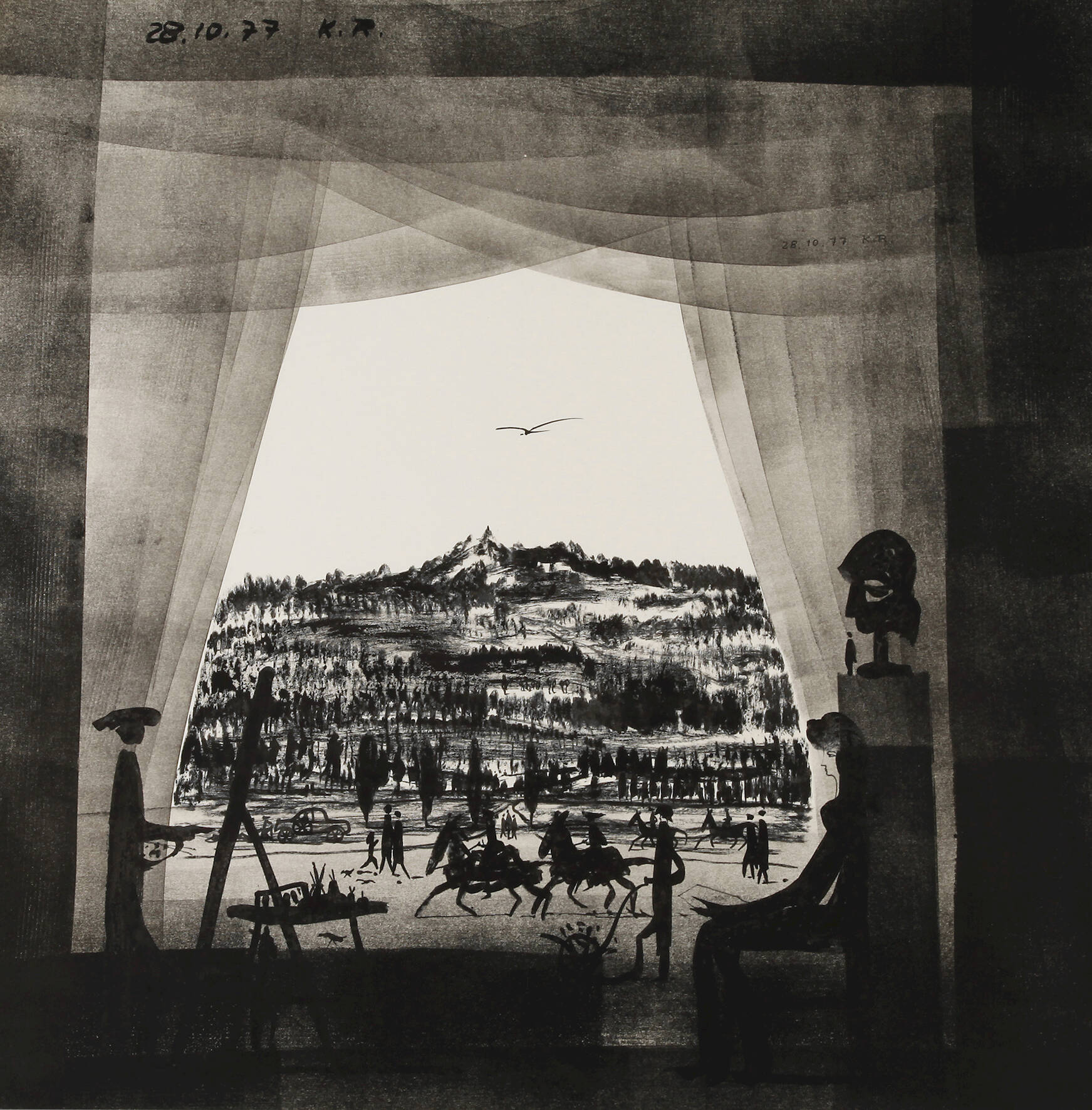 Kurt Römhild, Maler vor Landschaft