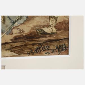 Hermann Sattler, Paar Schlachtenszenen