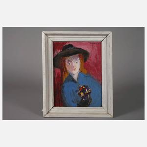 Prof. Heinz Werner, "Dame mit Biedermeierstrauß"