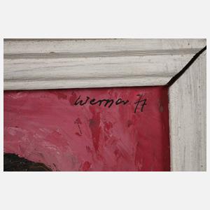 Prof. Heinz Werner, "Dame mit Biedermeierstrauß"