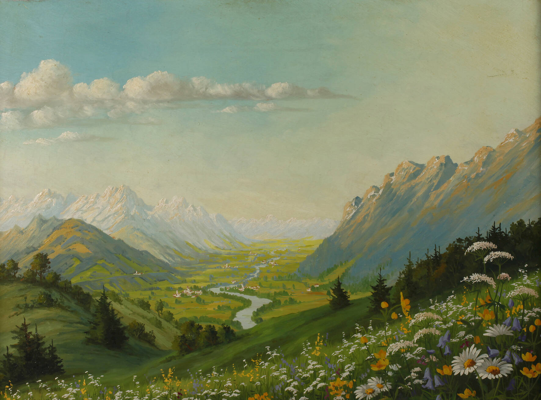 Minni Herzing, Sommer in den Alpen