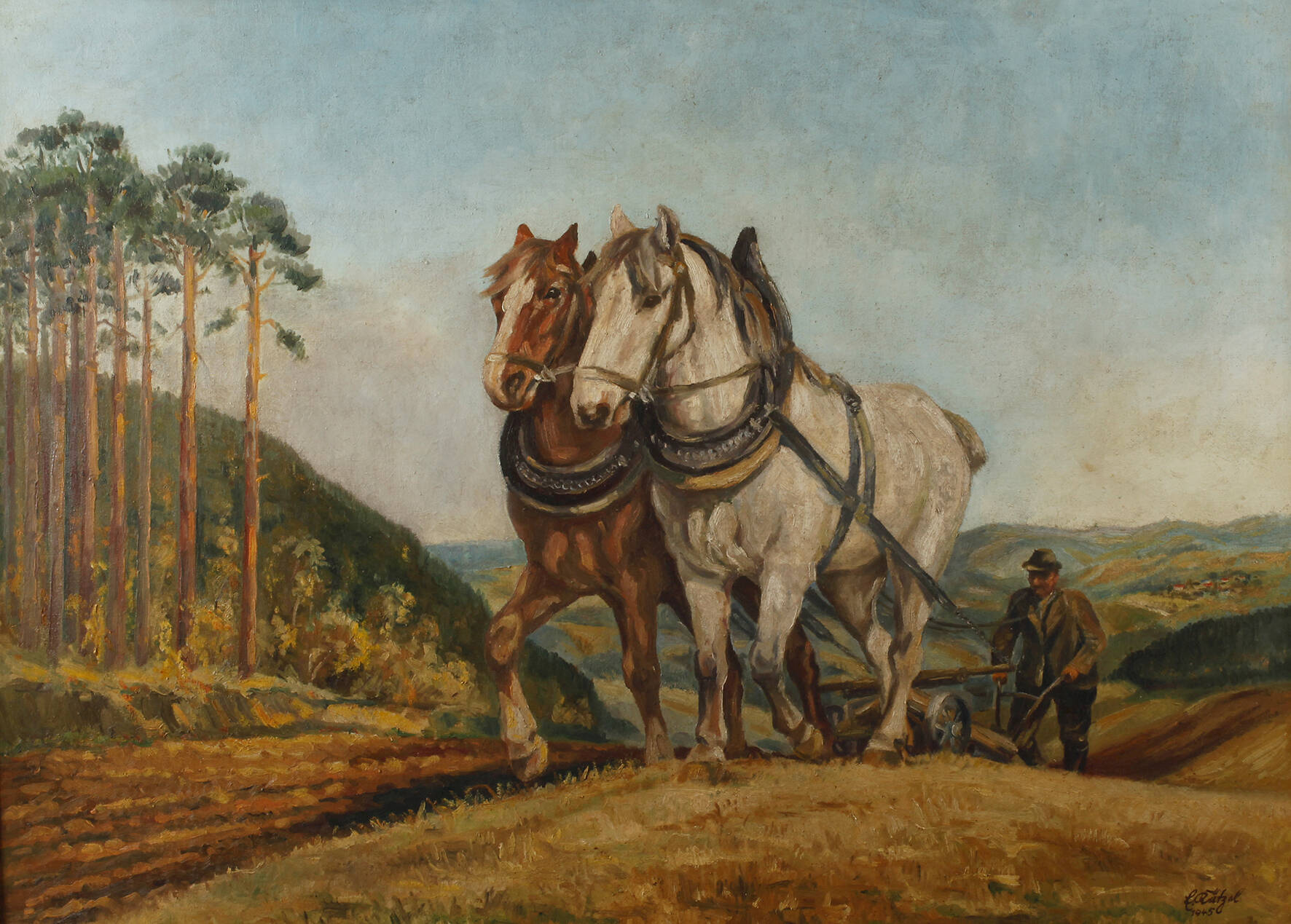 Edgar Kätzel, Pflügender Bauer