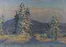 Richard Sachs, Fichten in Winterlandschaft