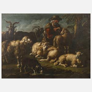 Philipp Peter Roos, attr., Hirte mit Vieh