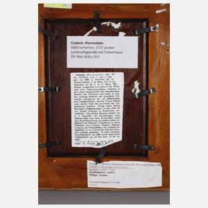 Paar Landschaftsgemälde mit Federvieh