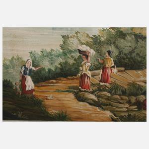 Supraporte mit mediterraner Landschaft