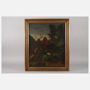 Barockes Waldstillleben mit Eichhörnchen