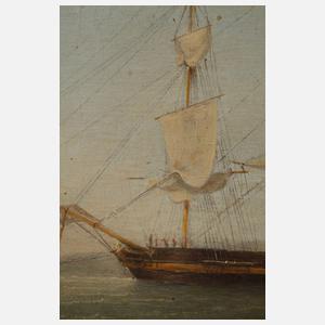 Nicholas Condy, attr., Auslaufender Dreimaster