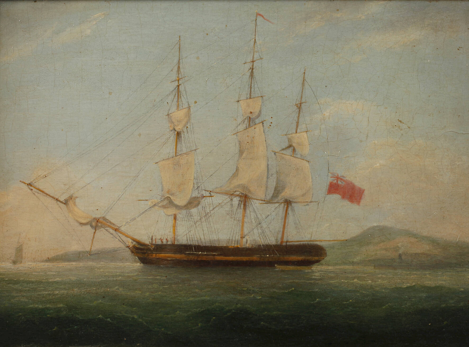 Nicholas Condy, attr., Auslaufender Dreimaster