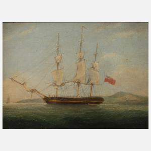 Nicholas Condy, attr., Auslaufender Dreimaster