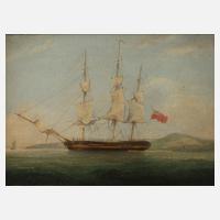 Nicholas Condy, attr., Auslaufender Dreimaster111