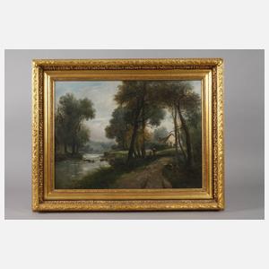 C. Dulac, Wanderer am Flussufer