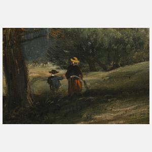C. Dulac, Wanderer am Flussufer
