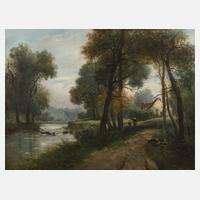 C. Dulac, Wanderer am Flussufer111