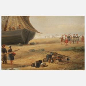 Alfred Thompson Gobert, attr., Küstenszene