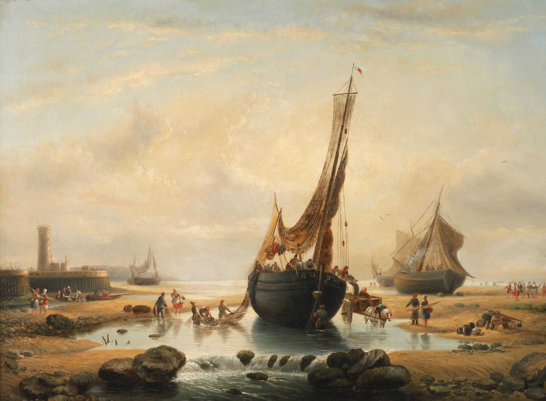 Alfred Thompson Gobert, attr., Küstenszene