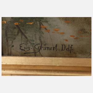 Eugen Grünert, Abends am Weiher