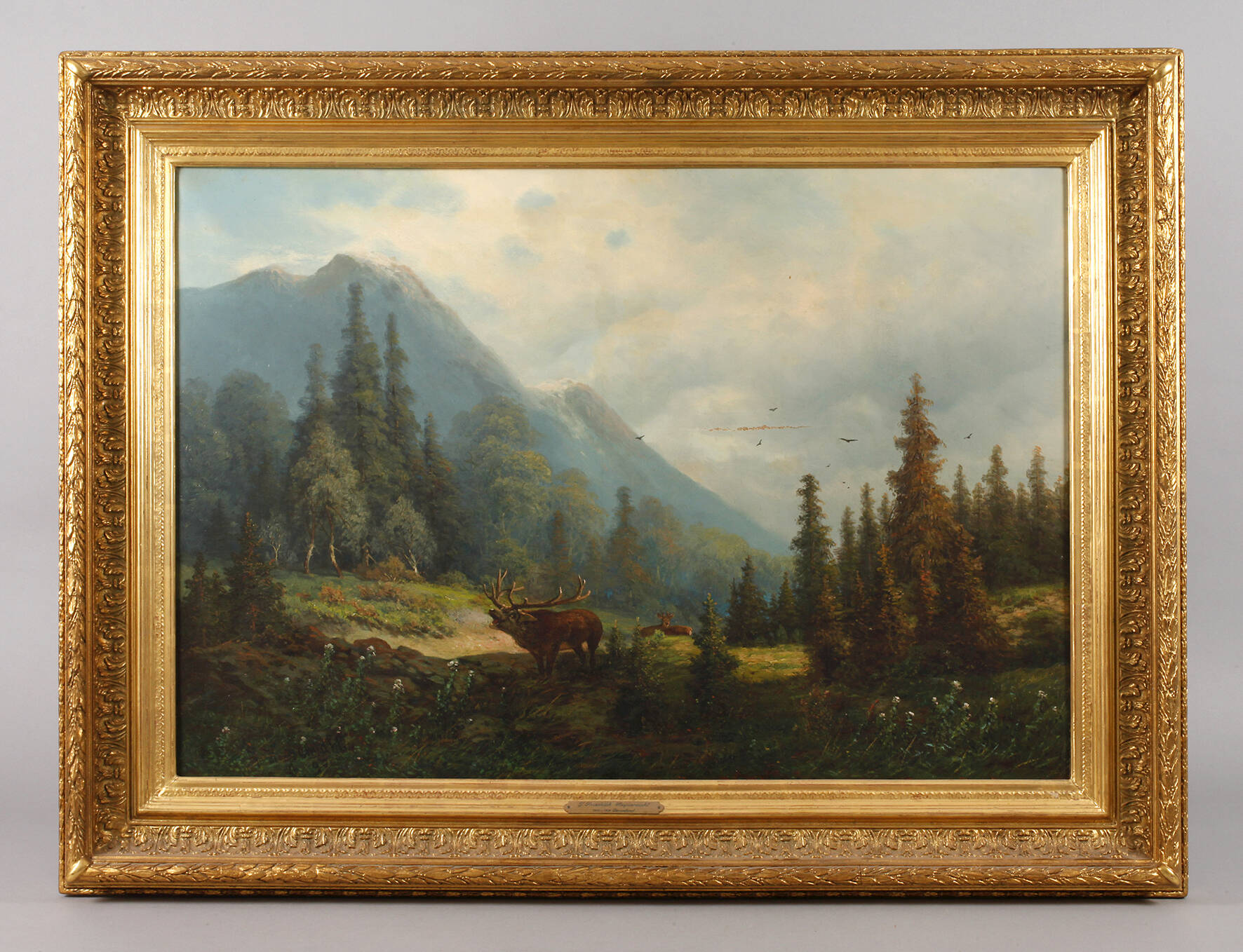 Josef Heydendahl, Hirschbrunft im Gebirge