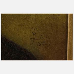 F. Lay, Paar Biedermeierportraits