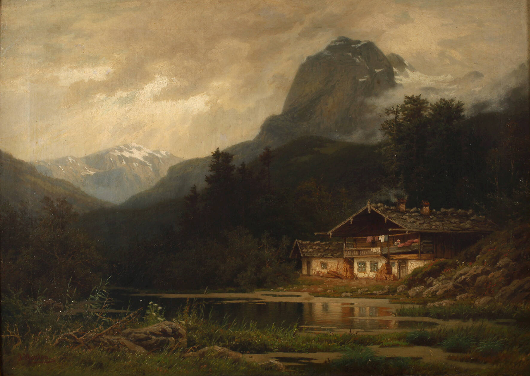 Julius Monien, "Landschaft aus Südbaiern"