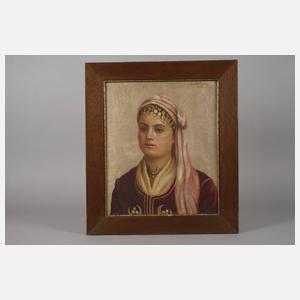 E. v. Wolfskeel, Portrait einer Orientalin