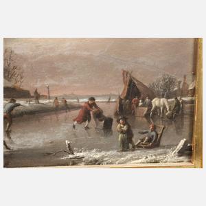 Eisvergnügen vorm Dorf