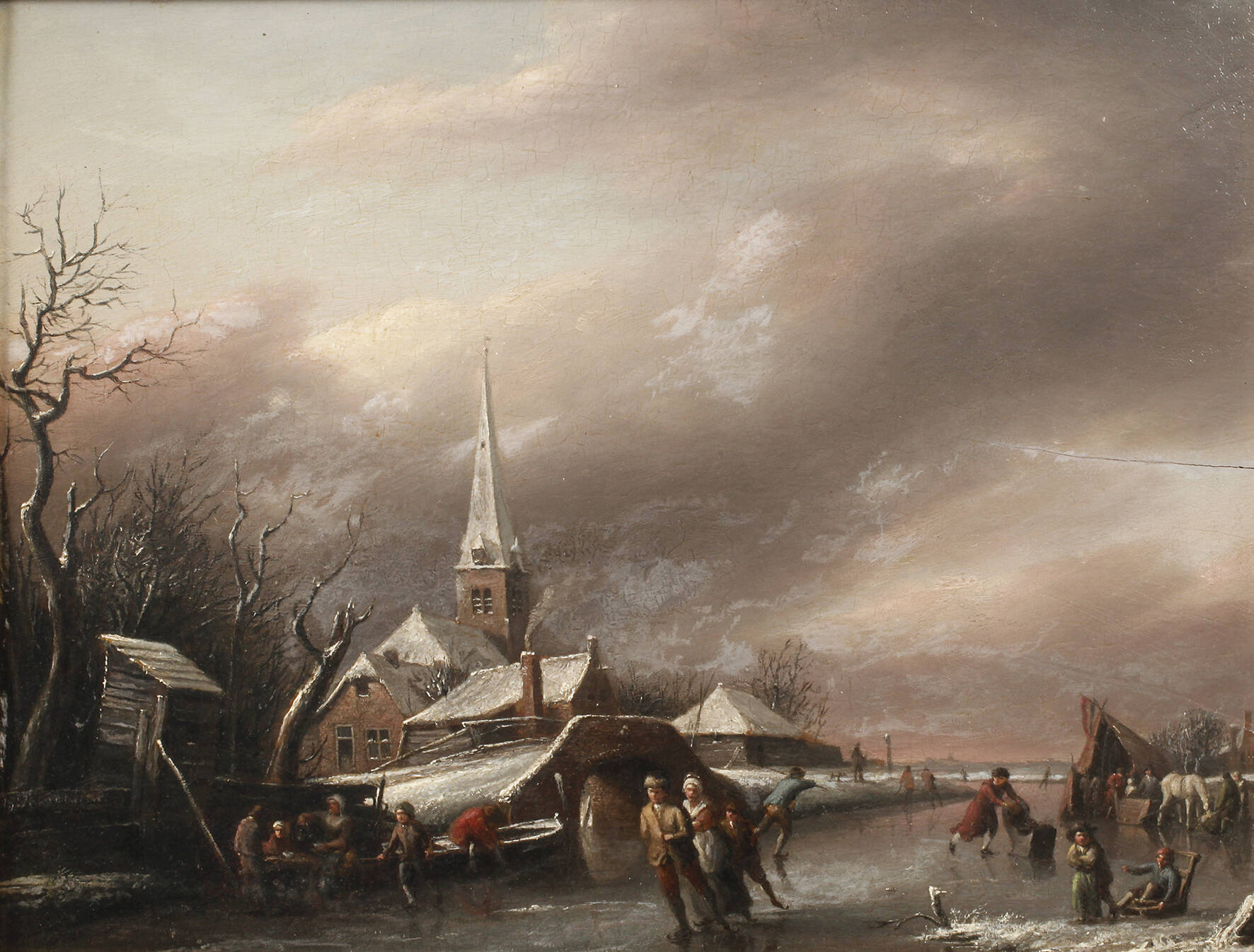 Eisvergnügen vorm Dorf