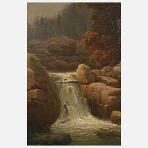 Spätromantische Alpenlandschaft mit Watzmann