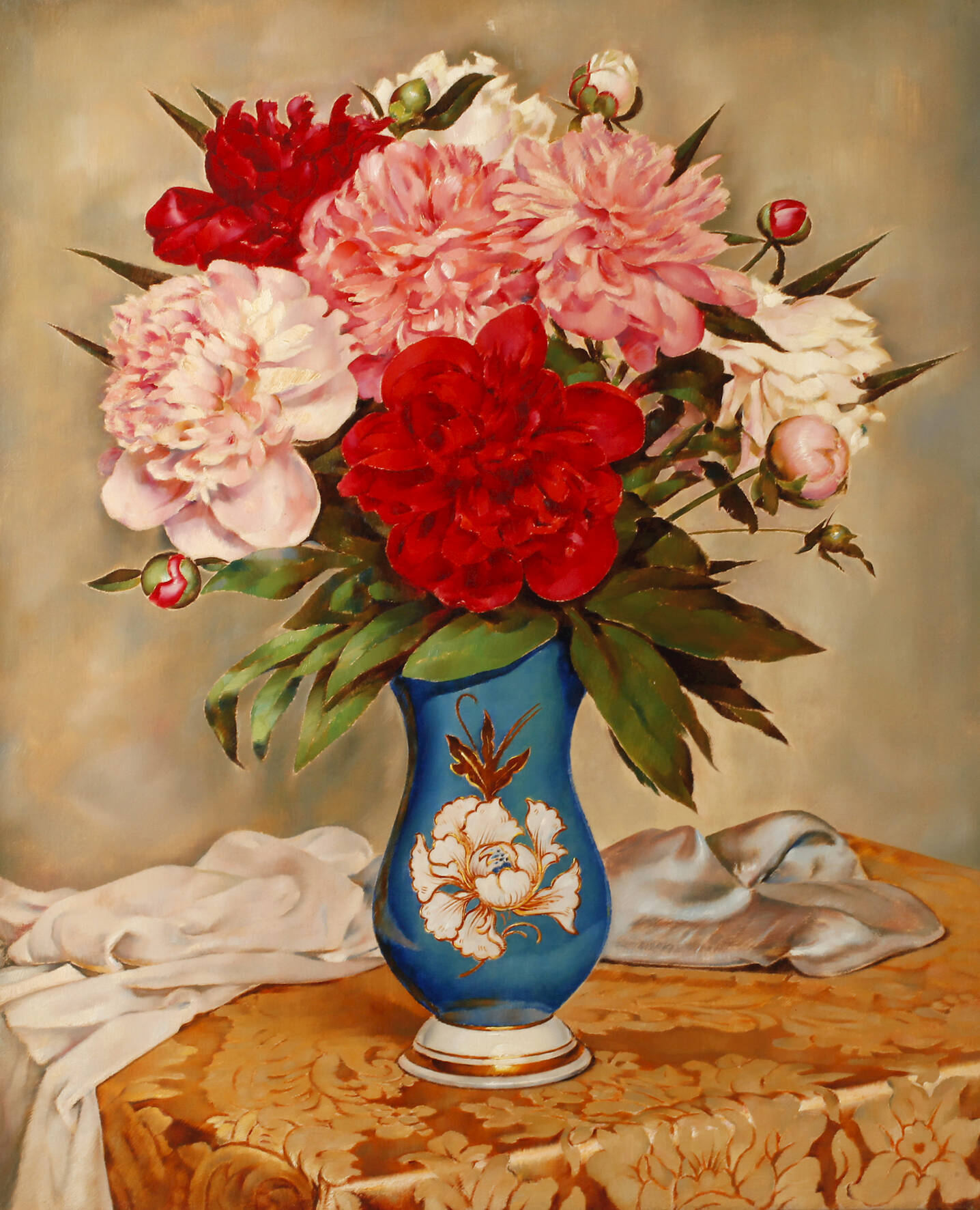 Franz Aumer, attr., Pfingstrosen