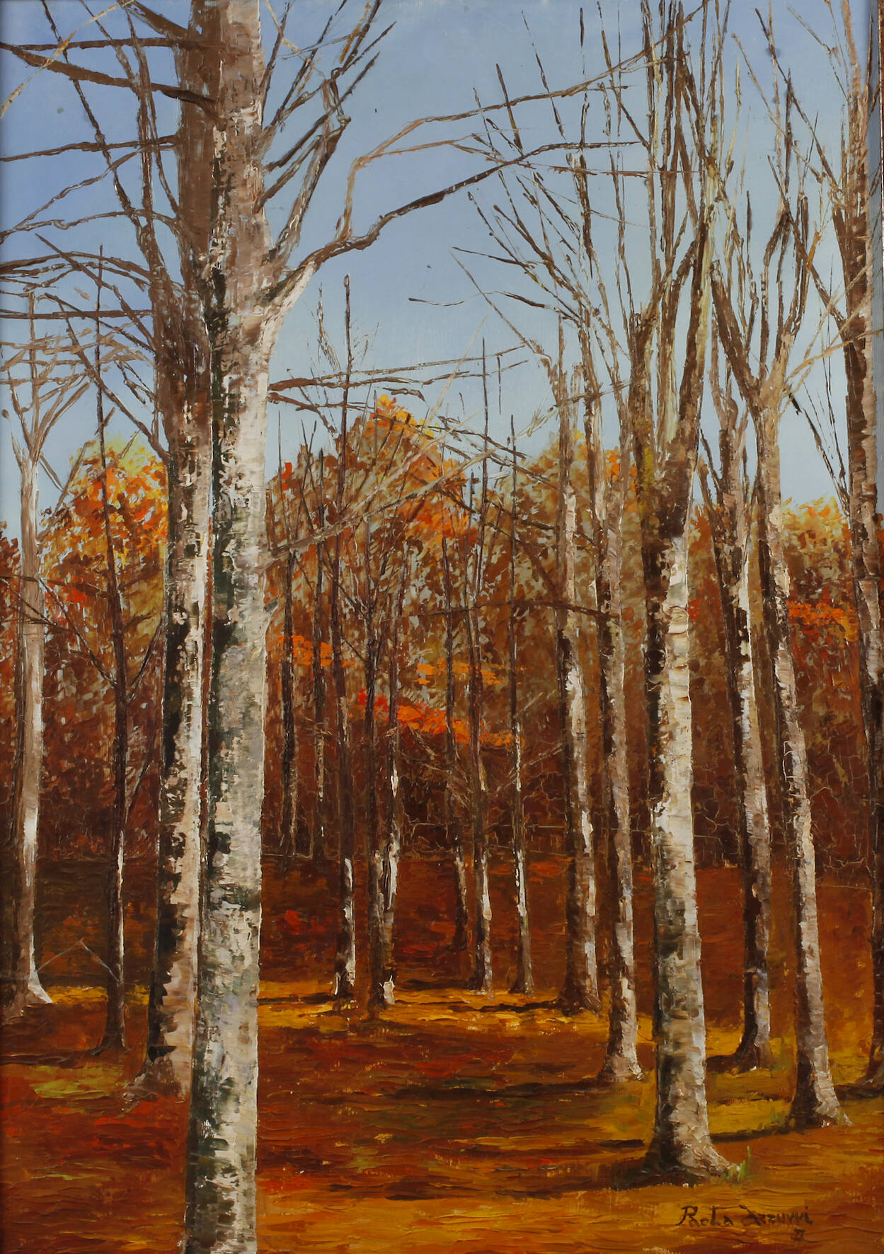 Paola Azzurri, Herbstlicher Birkenwald