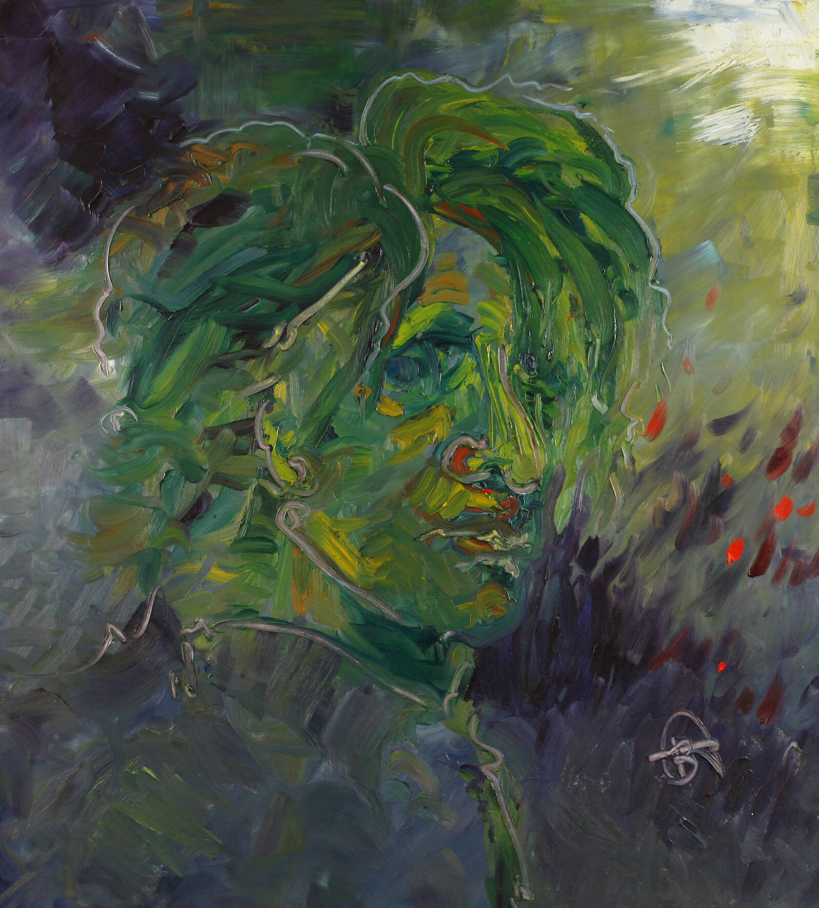 Prof. h.c. Al Bernstein, Selbstbildnis im Atelier