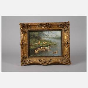 Hendrik Breedveld, Entenfamilie am Ufer