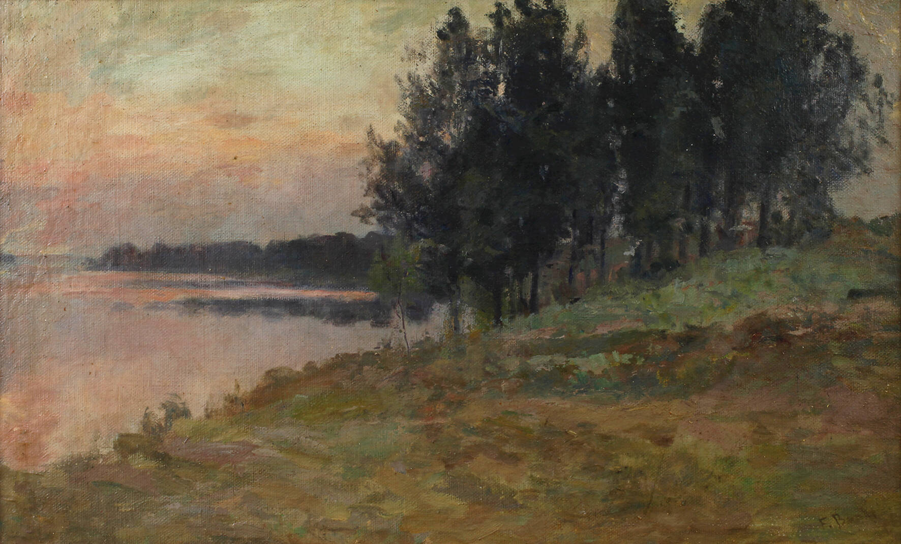 Prof. Franz Bunke, Abend am See