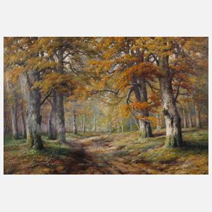 Wilhelm Dohmann, Herbstliches Waldinneres