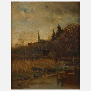 Conrad Eilers, Abend am Dorfteich