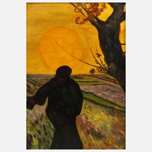 nach Vincent van Gogh, Sämann bei Sonnenuntergang